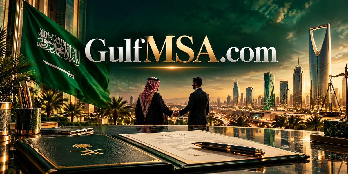 GulfMSA.com brand image, representing business contracts in the Gulf