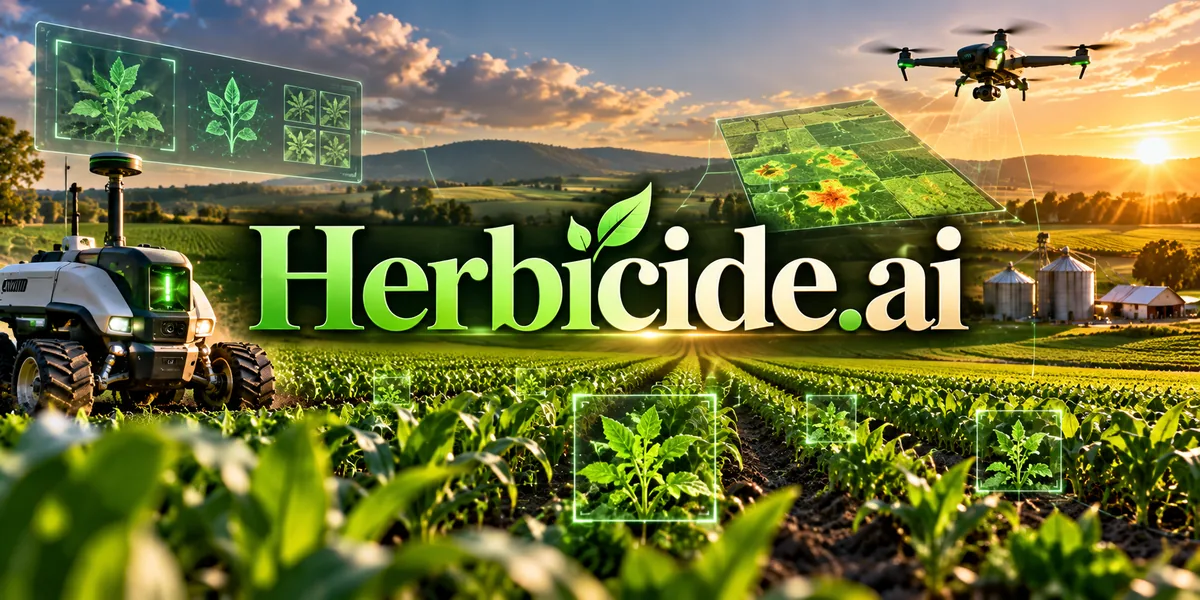 Herbicide.ai brand image, representing AI for weed control in agriculture
